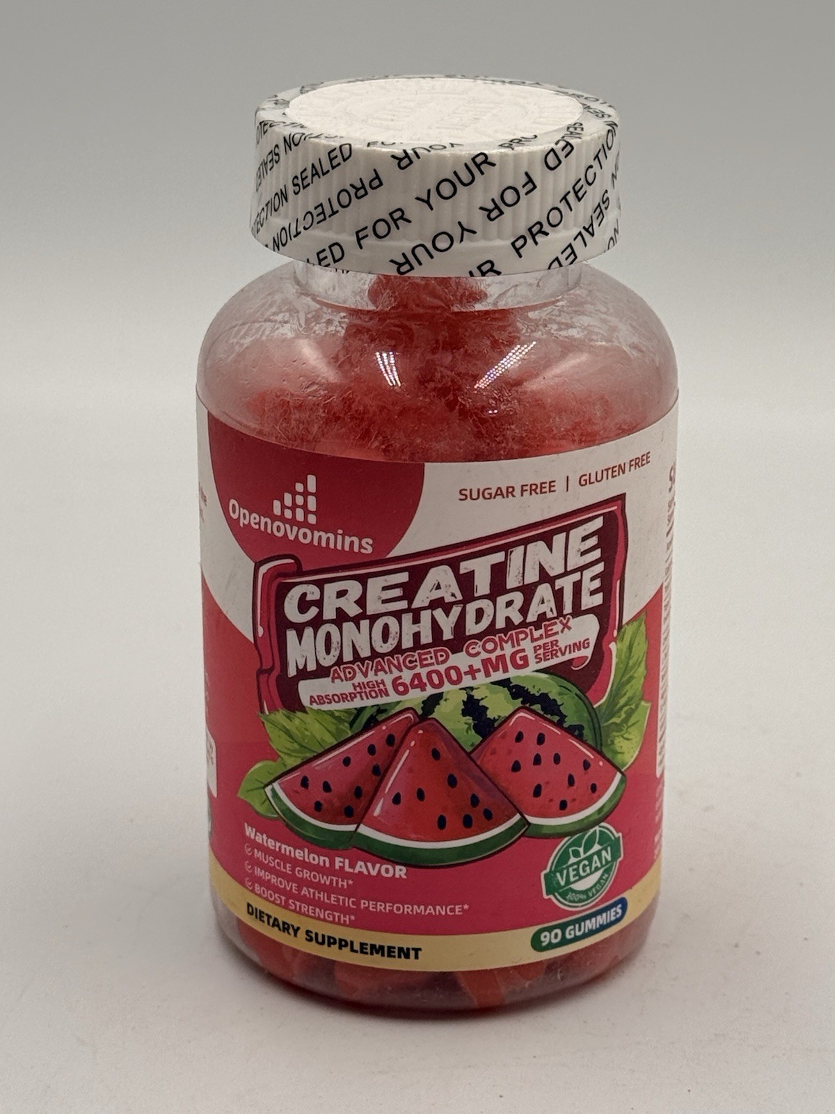Openovomins Creatine Monohydrate Watermelon Gummies Sugar Free exp 01/27