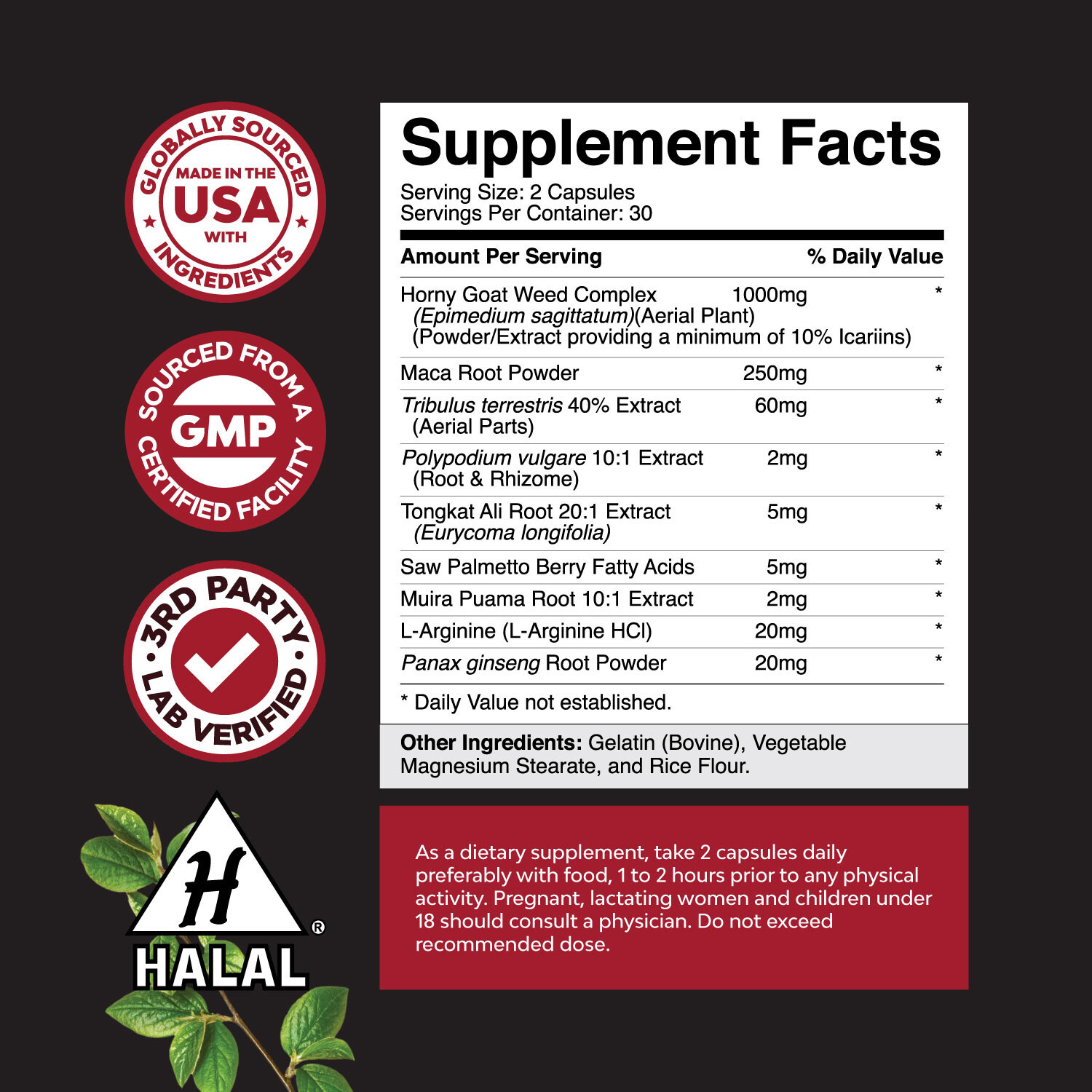 Horny Goat Weed Extract Complex for Enhanced Energy and Stamina