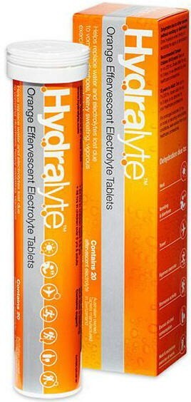 Hydralyte Electrolyte Effervescent Tablets 20 – Orange