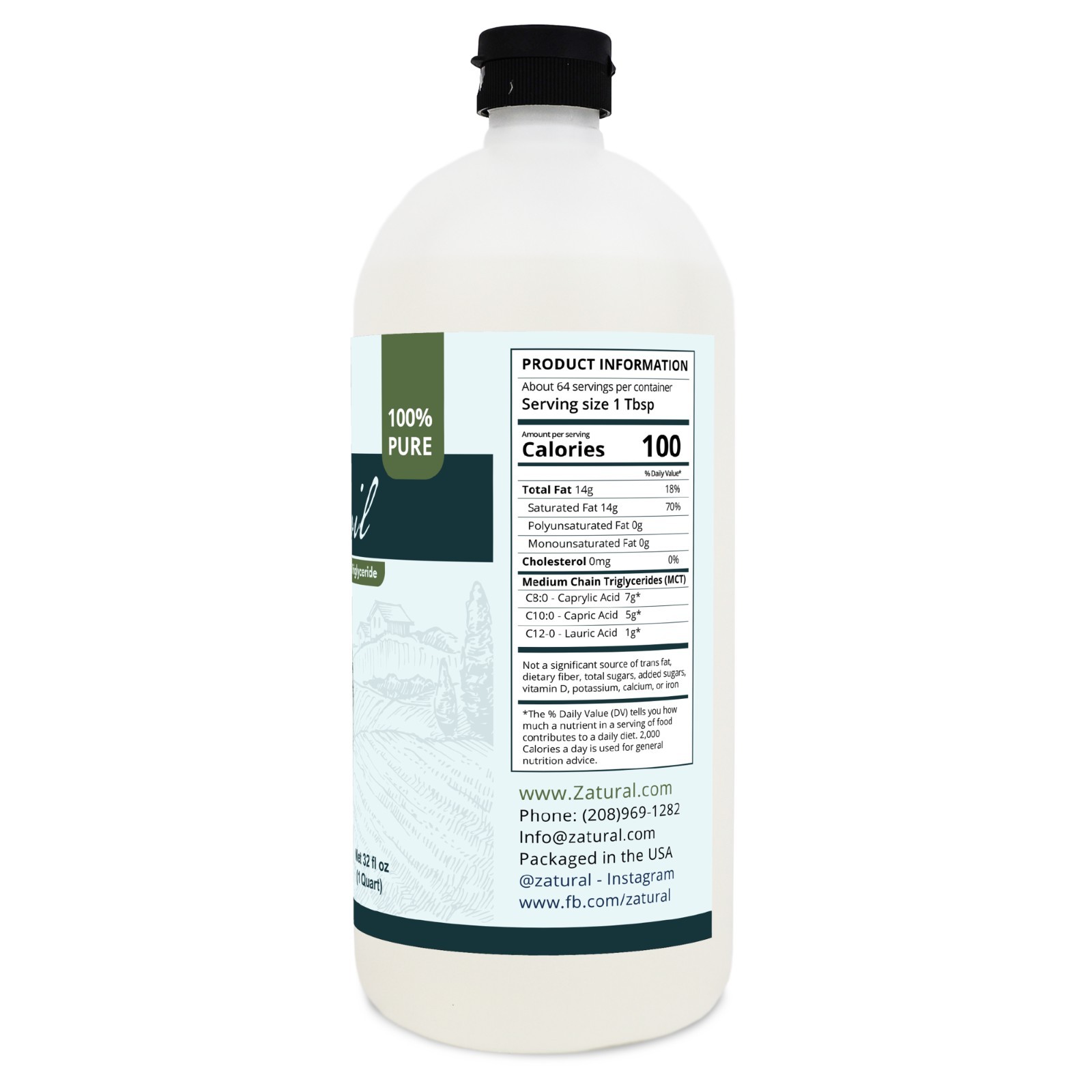 Fractionated Coconut Oil-MCT Oil (32 Ounce)