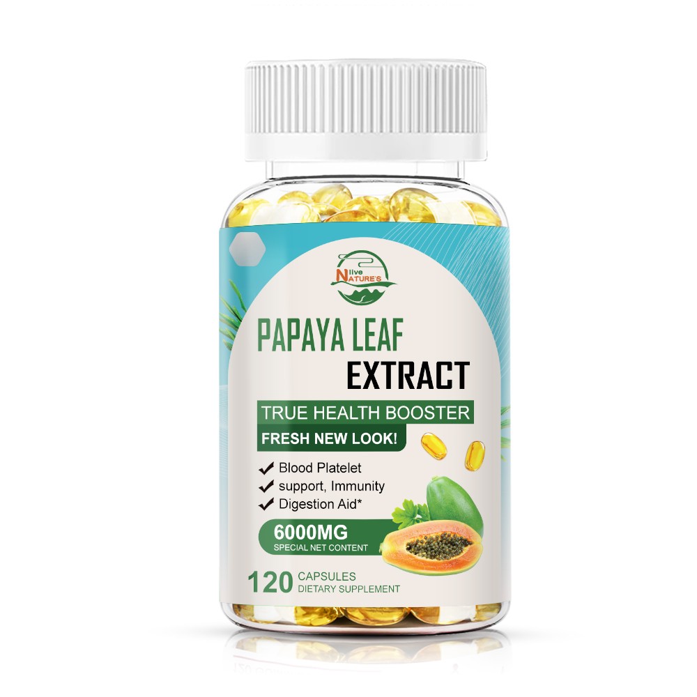Papaya Leaf Extract 120 capsules Blood Platelet support Immunity Digestion Aid