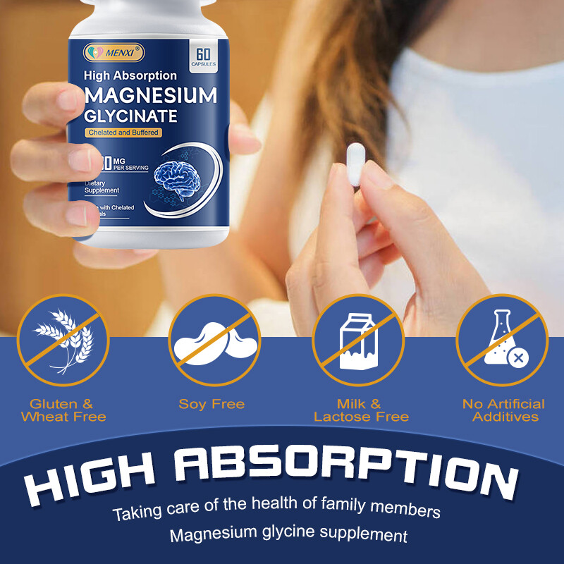 MX 60Pcs Magnesium Glycinate Tablet 1330MGc High Absorption Muscle Health