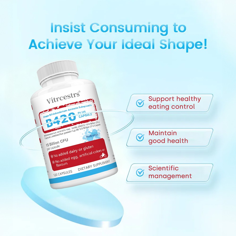 B420 10 Billion CFU To Improve Shape,Metabolism Support,For Women Men,120Capsule