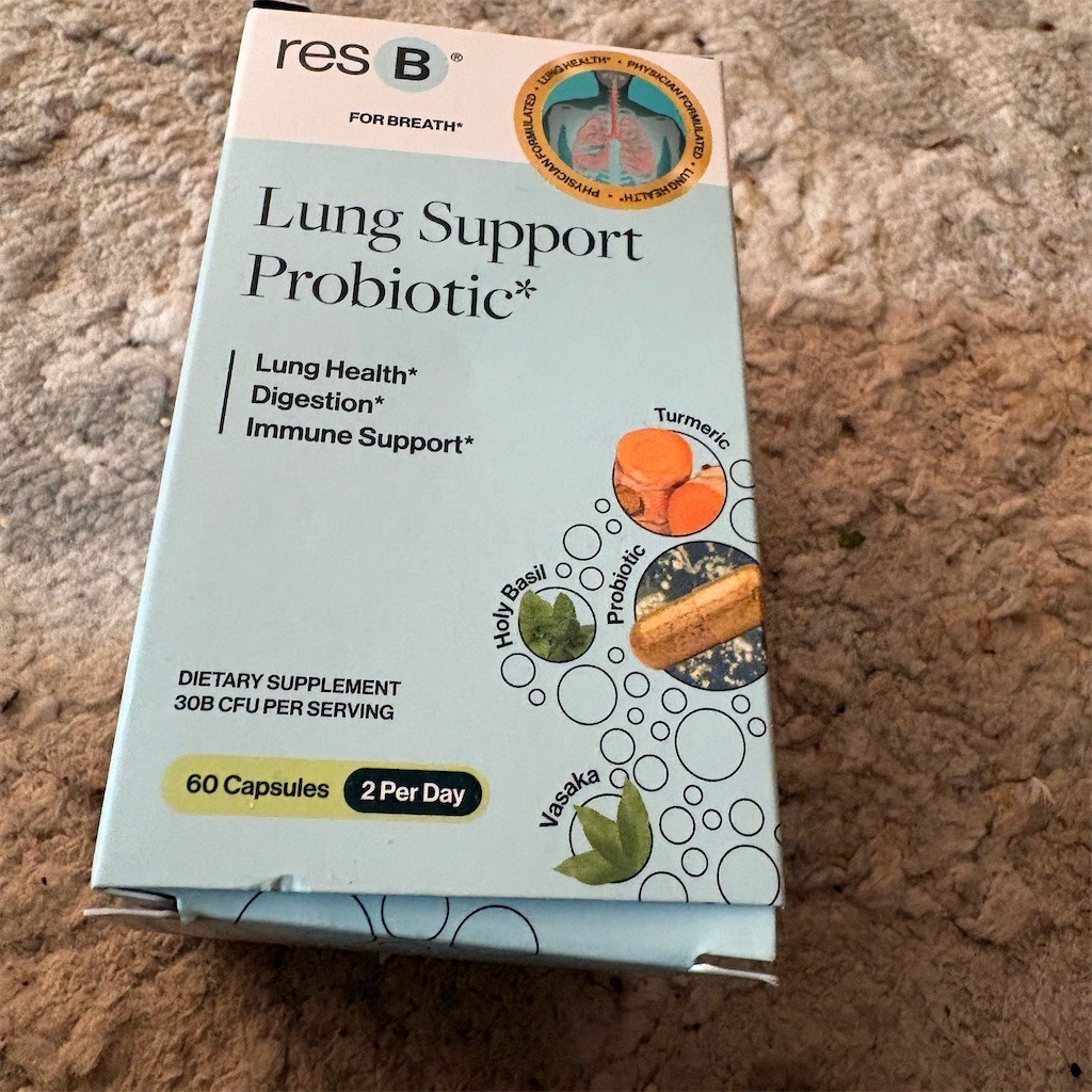 ResBiotic Lung Support Probiotic Supplement 60 Capsules 30B CFU/Serving