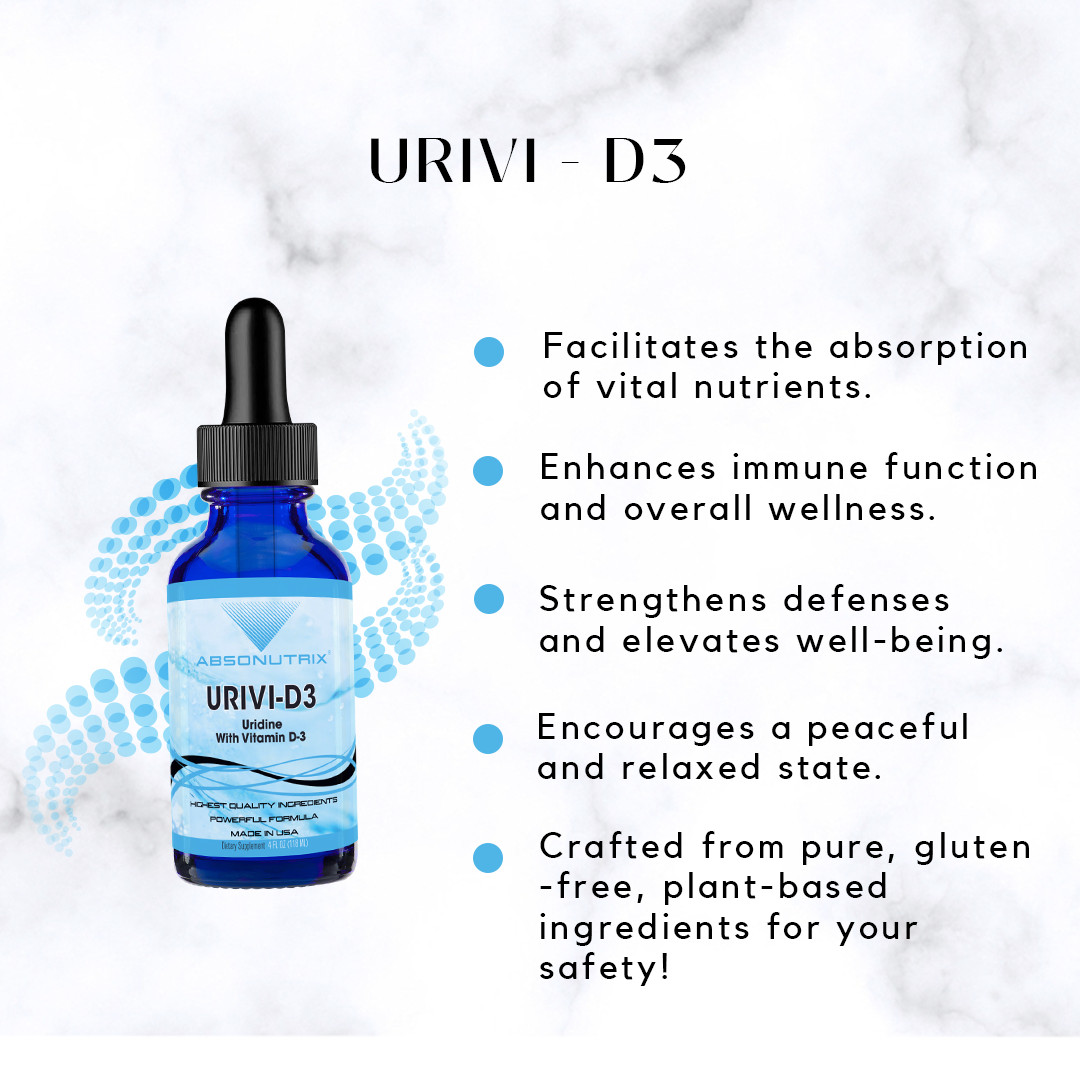 Absonutrix UriVi – D3, 343 mg, 4 FL OZ Liquid, 302 Servings, Made in USA