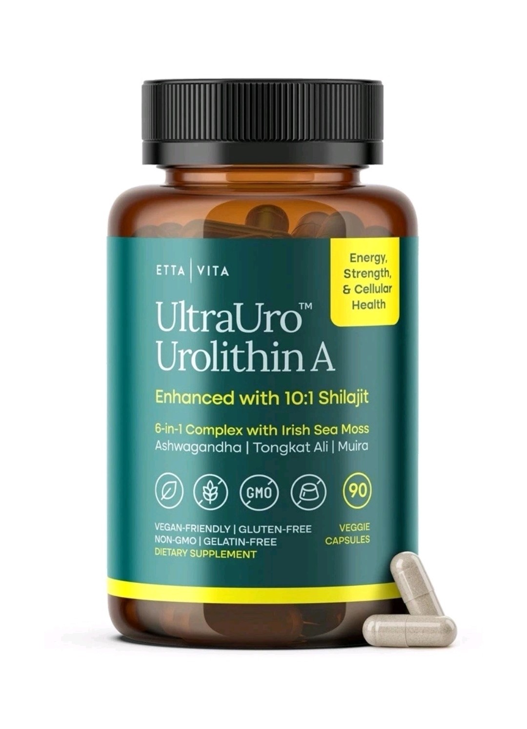 Etta Vita UltraUro Urolithin A Supplement Anti-Aging Cell Renewal 90 Caps 05/27