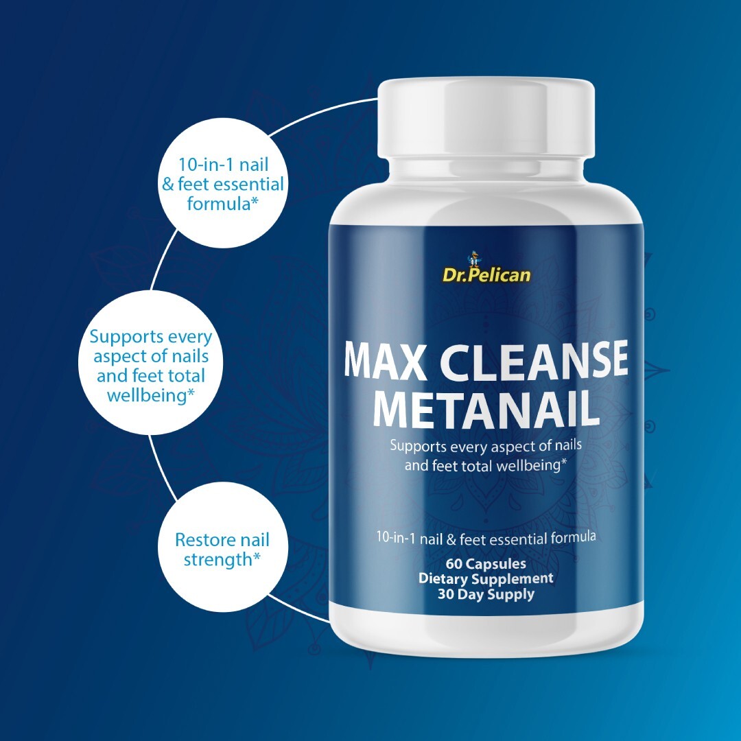 Max Cleanse Metanail- Immune & Nail Support- 4 Bottles- 240 Capsules