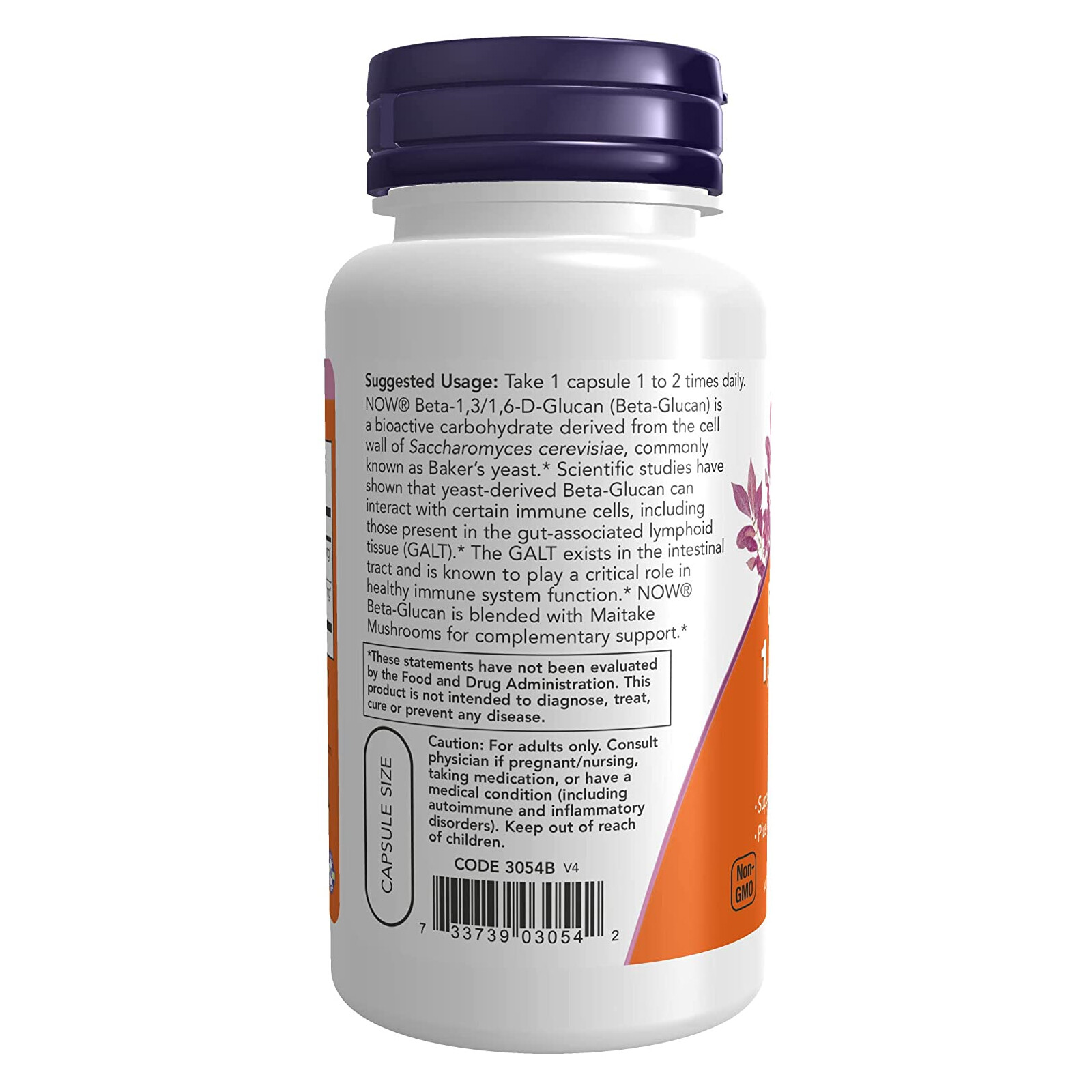 NOW Beta 1316- D -Glucan 100 mg – 90 Veg Capsules, Immune Support, with Maitake