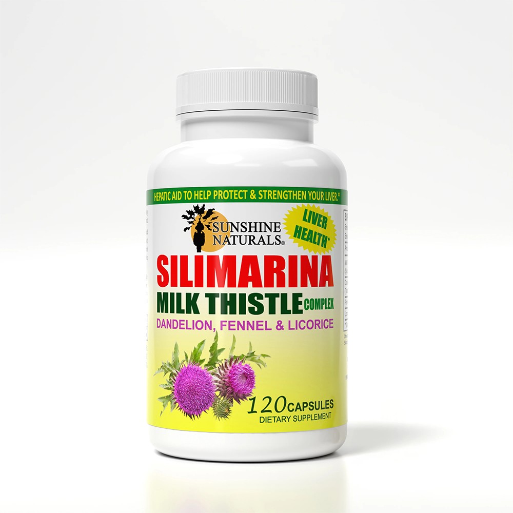 Sunshine Naturals Milk Thistle. 120 Caps, Pack of 3