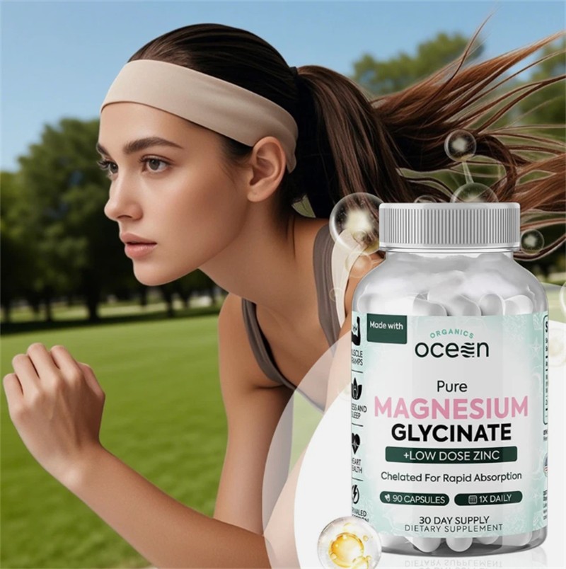 Organics Ocean Pure Magnesium Glycinate with Zinc -Strength Chelated- 90Count