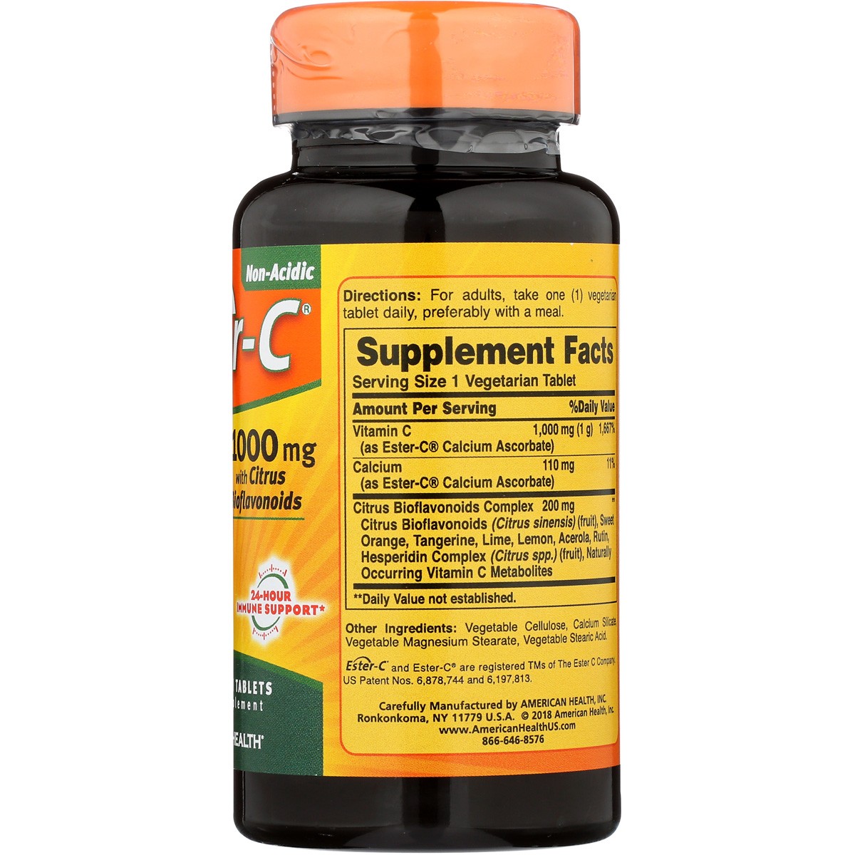 Ester C 1000Mg Citrus Bioflavonoids 45 Vegetarian Tablets By American 1 Pack
