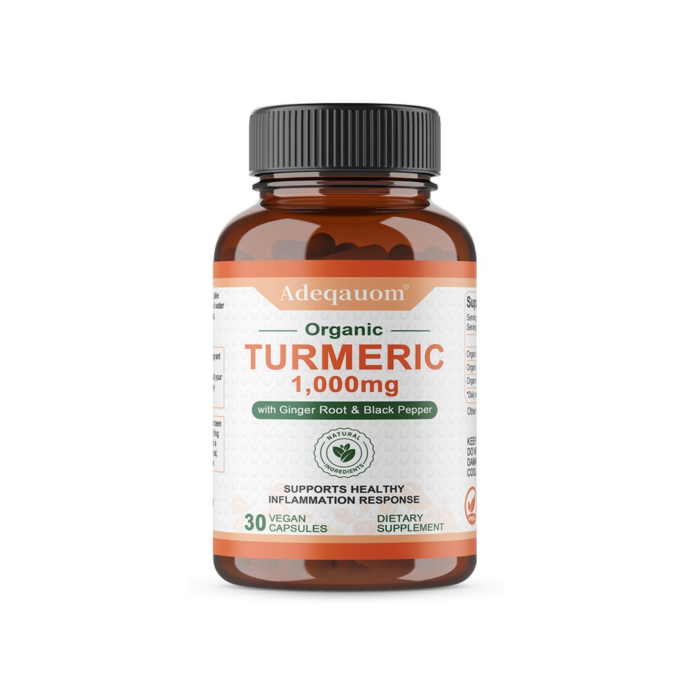1000mg Organic Turmeric Complex Capsules, Joint Mobility, Comfort 30/60/120 Caps