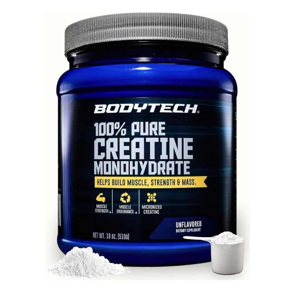 BodyTech Creatine Monohydrate Powder Micronized Unflavored Gluten-Free 18 oz