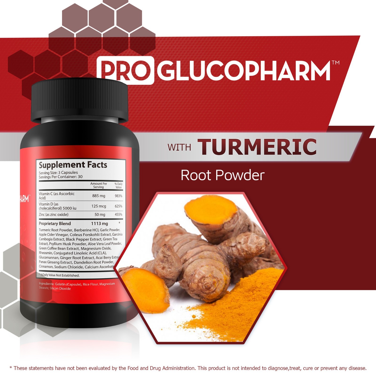 Pro Glucopharm – Blood Sugar Support Supplement for Men & Women – With Cinnamon