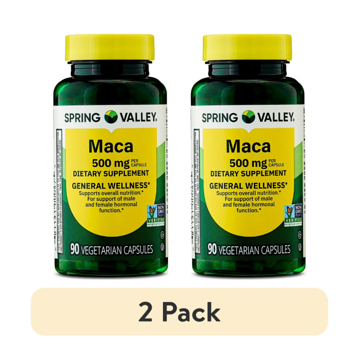 Spring Valley Maca Dietary Supplement – 500 mg – 90 count, 2PACK