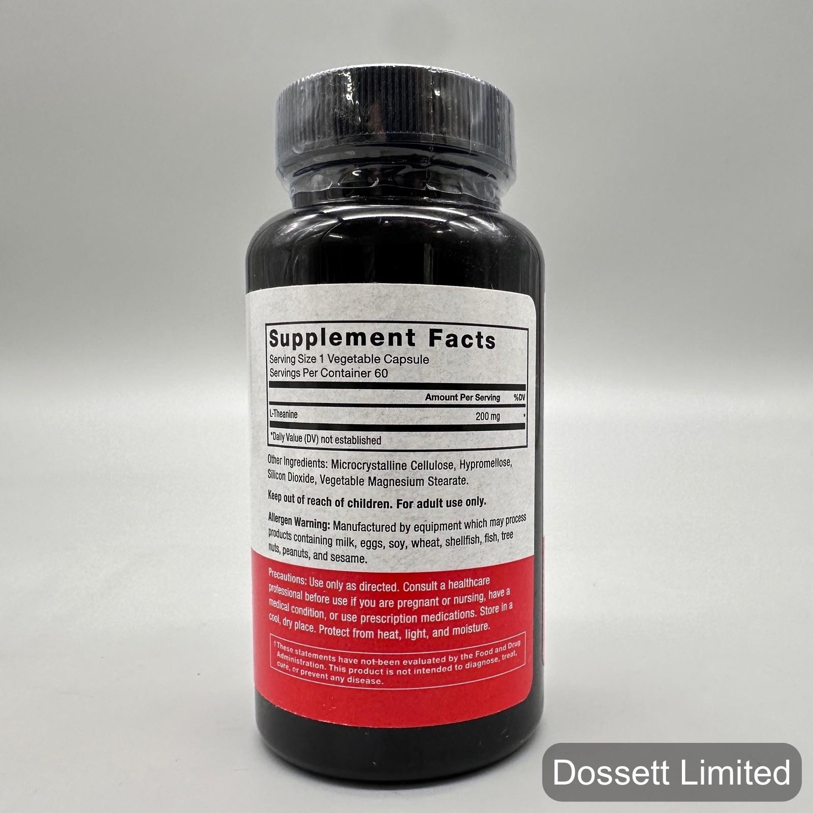 Force Factor L-Theanine 200mg Capsules 60 Vegan Non-GMO Supplement Relaxation