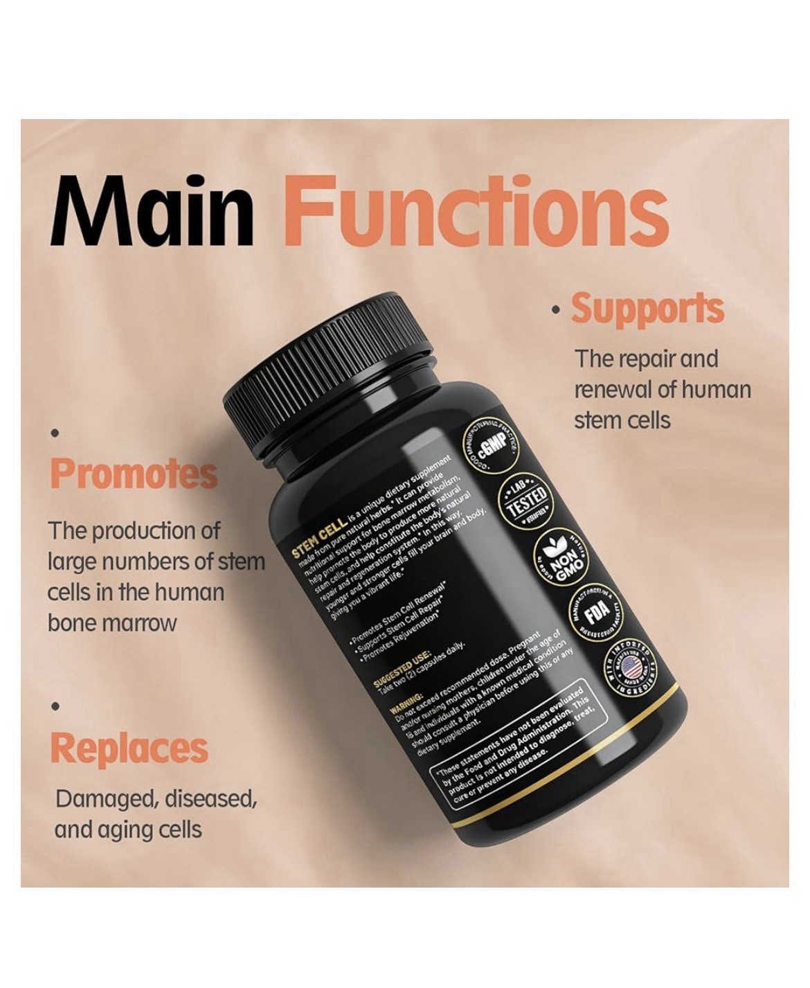 REACH HEALTH STEM CELL Activation Formula Maintain Youth And Longevity 60capsule