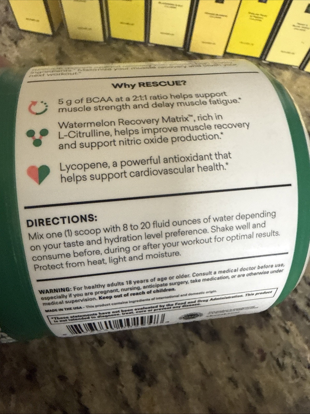 Eboost Rescue BCAA Recovery Matrix Watermelon – Energy Support ((2 Jars))