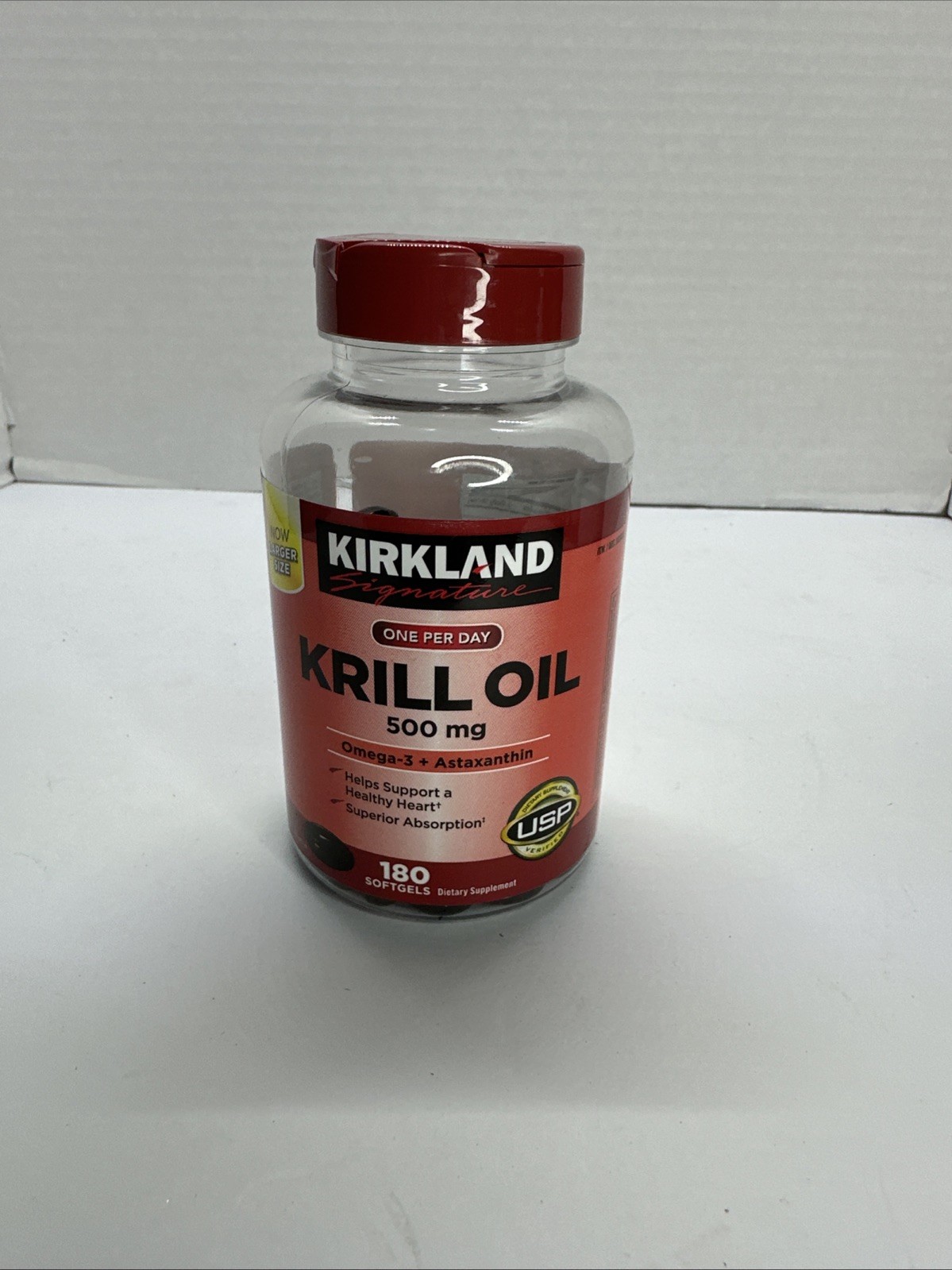 Kirkland Signature Krill Oil 500mg Omega-3 Astaxanthin Heart Health 180 Softgels