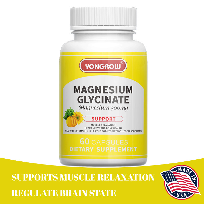 Magnesium Glycinate 300mg – Supports Heart, Brain, Bone, Mood & Muscle Health