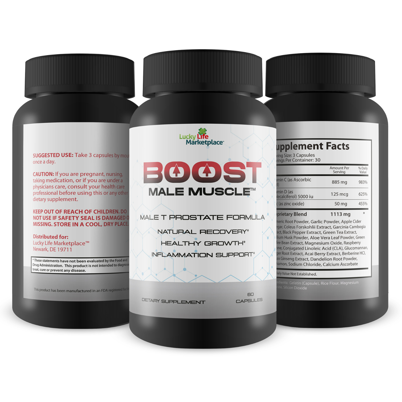 Boost Male – Maximum Strength Prostate Support for Men – Improved Blood Flow