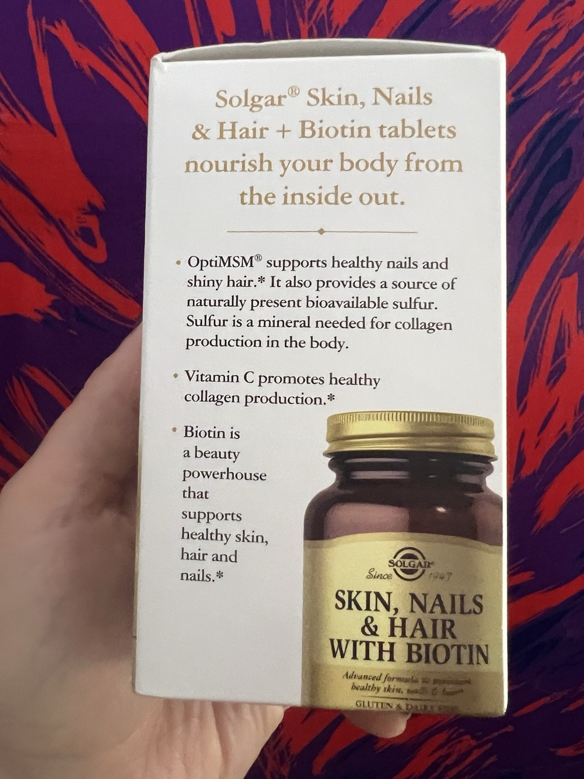 Solgar Skin Nails Hair Biotin 60 Tablets Vegan Gluten-Free Dairy-Free Exp 11/27