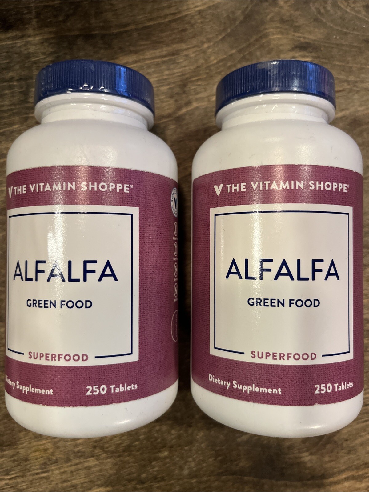 2X The Vitamin Shoppe ALFALFA 250 Capsules