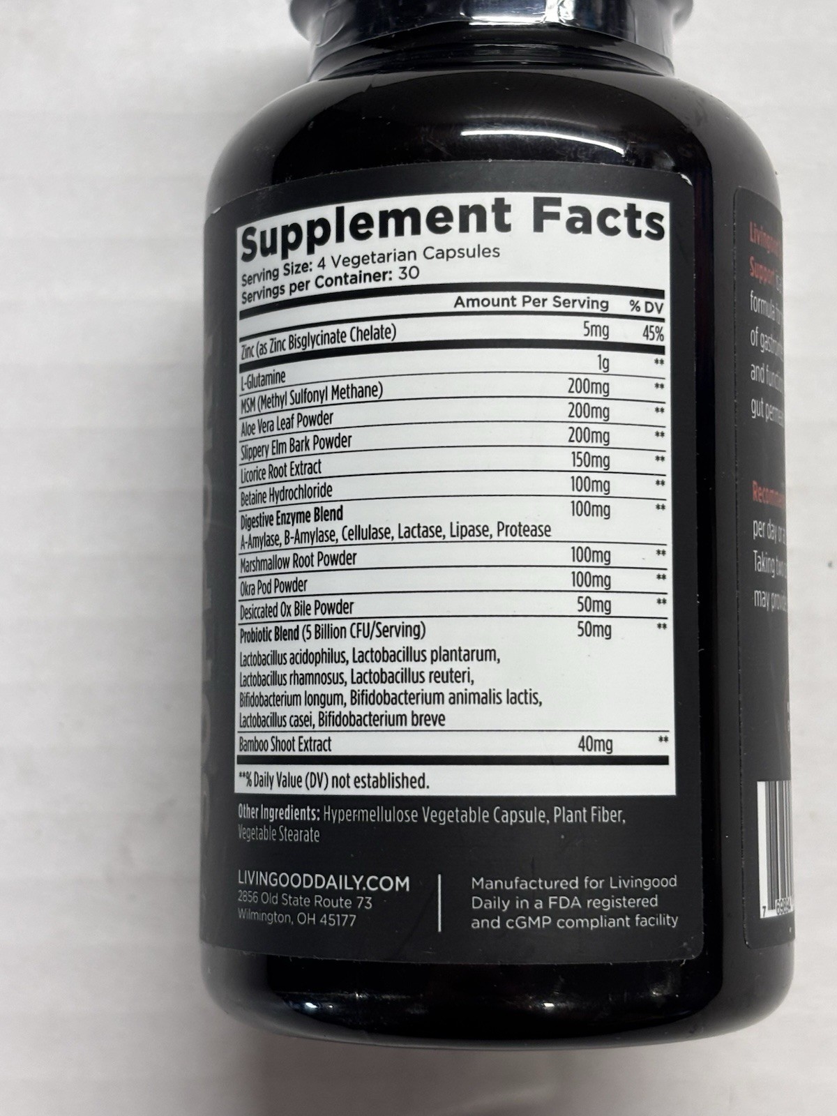 Livingood Daily GI Support Gut Cleanse Detox Supplement 13-in-1 Probiotics 120ca