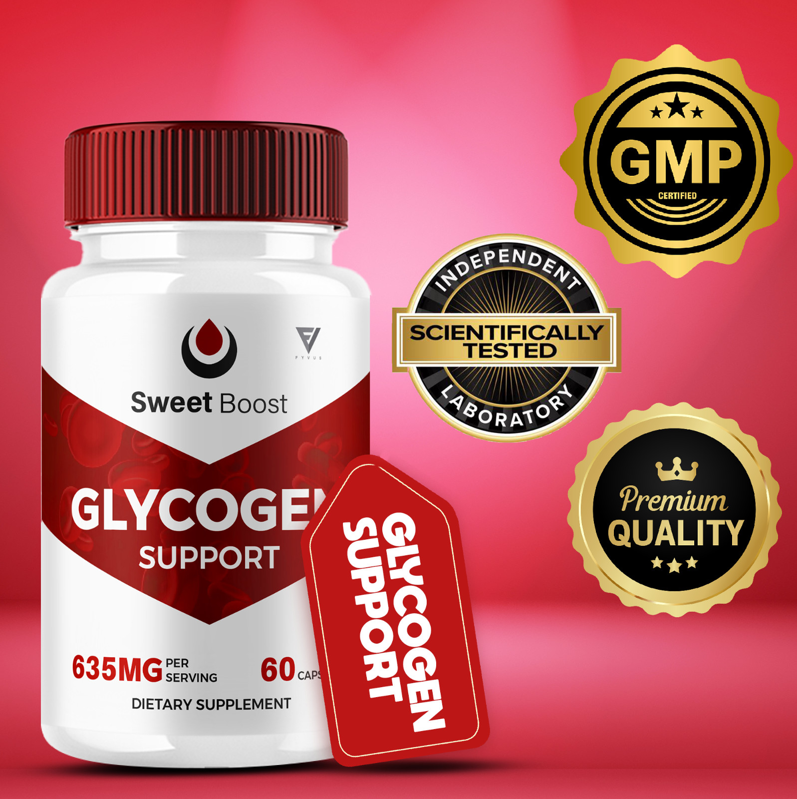 (3 Pack) Sweet Boost Pills SweetBoost Glycogen Support Formula (180 Capsules)