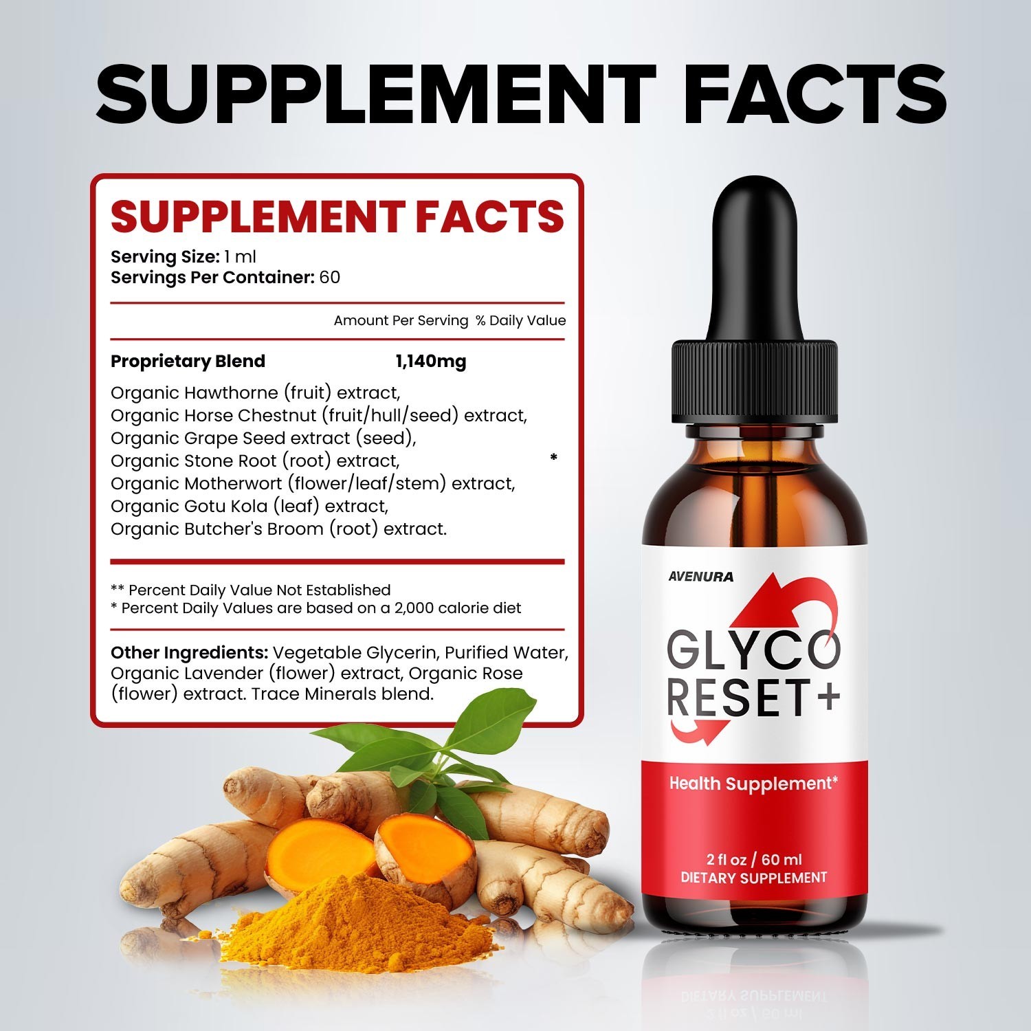 (5 Pack) Glyco Reset Drops – GlycoReset Advanced Formula Liquid Blood Support