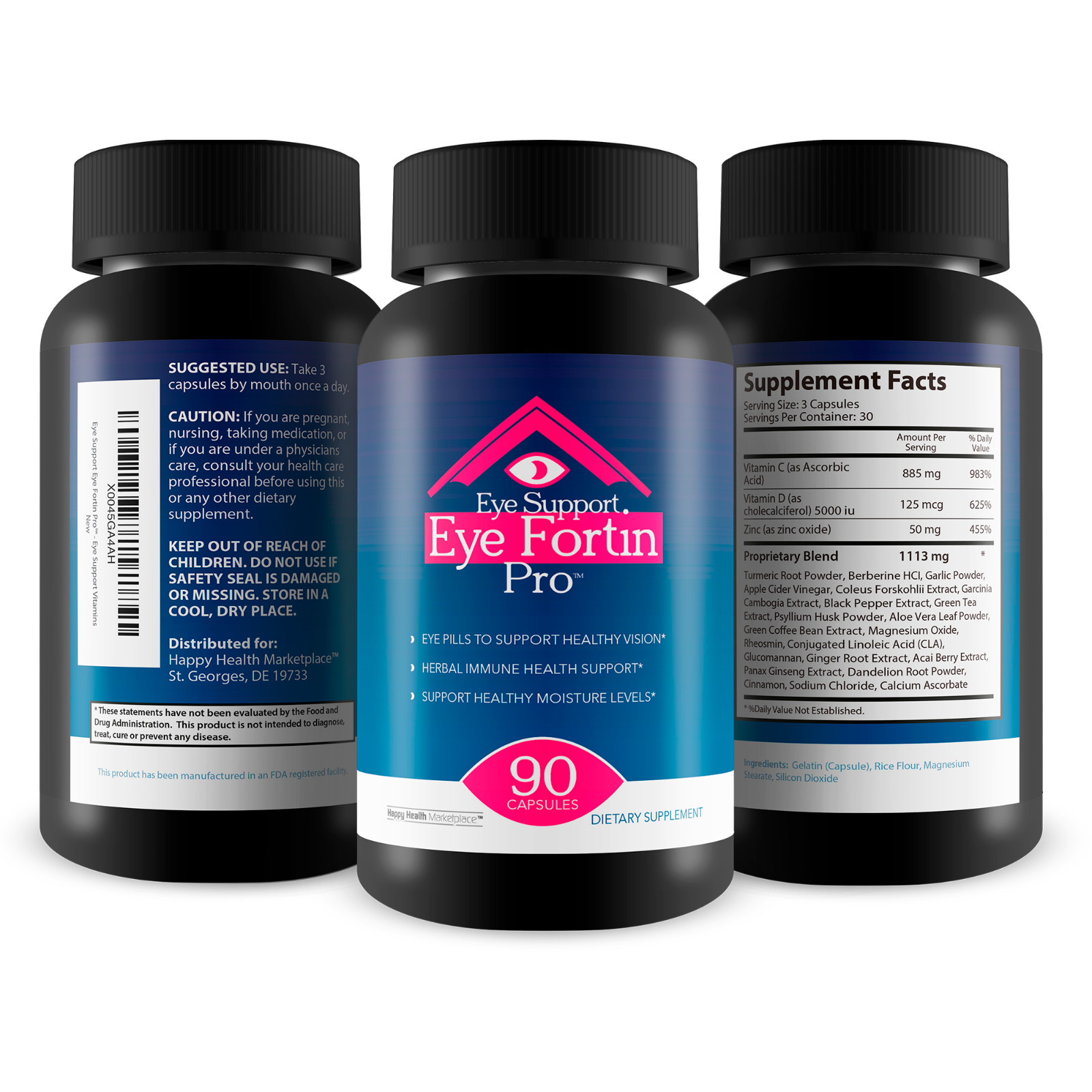 Eye Support Eye Fortin Pro – Our Best Eye Pills for Vision – Eye Care Supplement