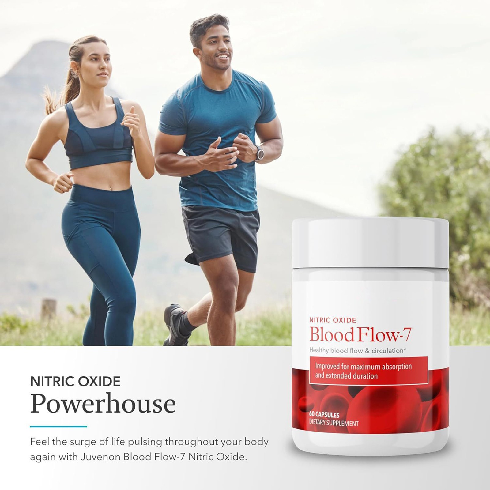 Juvenon Blood Flow-7 Nitric Oxide Dietary S – 60 CT Nitric Oxide Supplements
