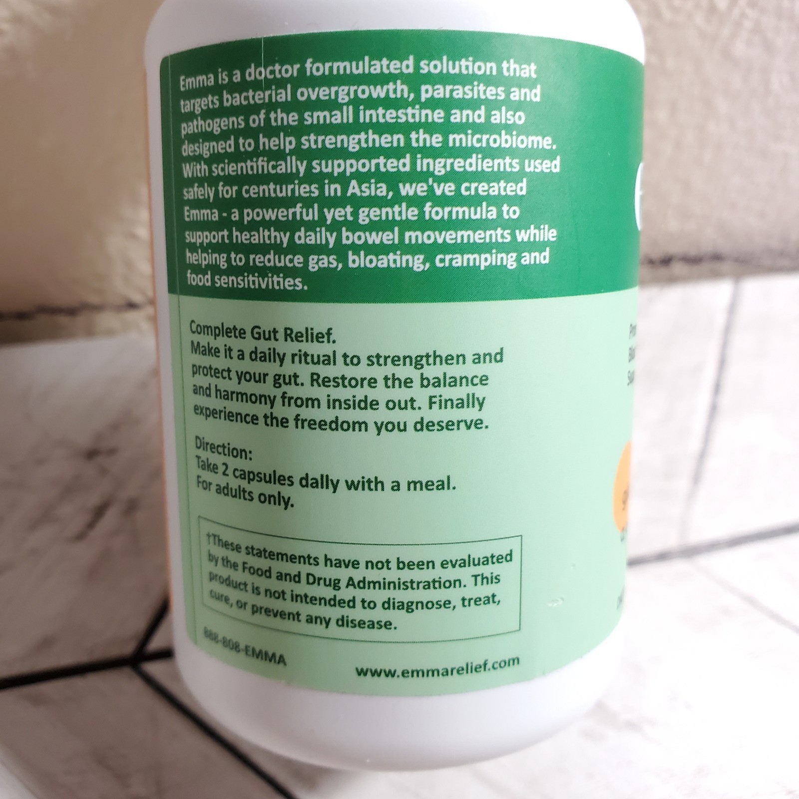 Emma Relief Supplement Konsciens Keto for Gut Bloating 60 Capsules