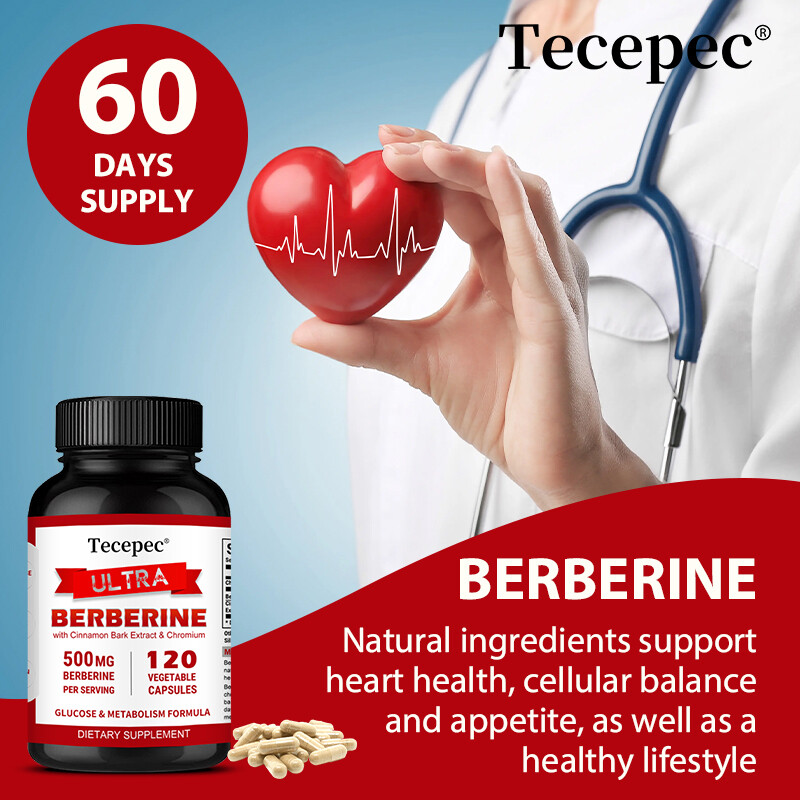 Ultra Berberine 500mg Plus Organic Cinnamon – Heart Health & Weight Management