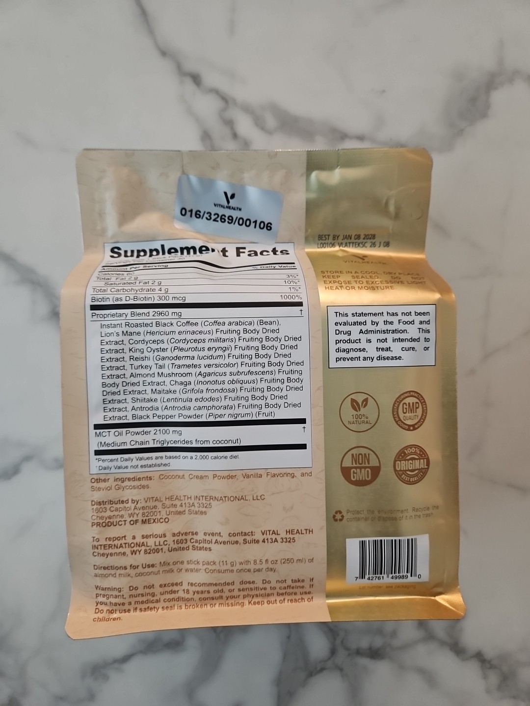 VitalHealth LatteKafe Coffee 30 Sachets
