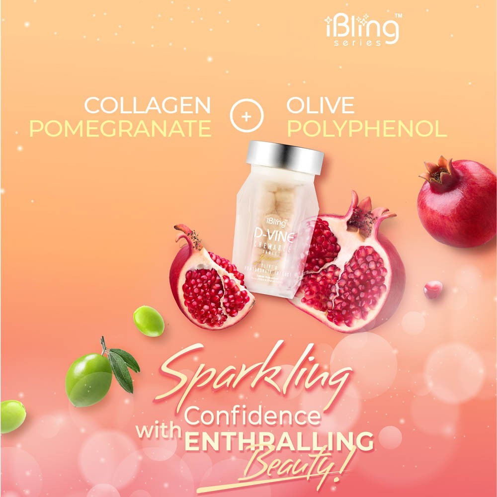 60’s Wellous Ibling D-VINE Pomegranate Collagen Anti-Aging Skin Whitening