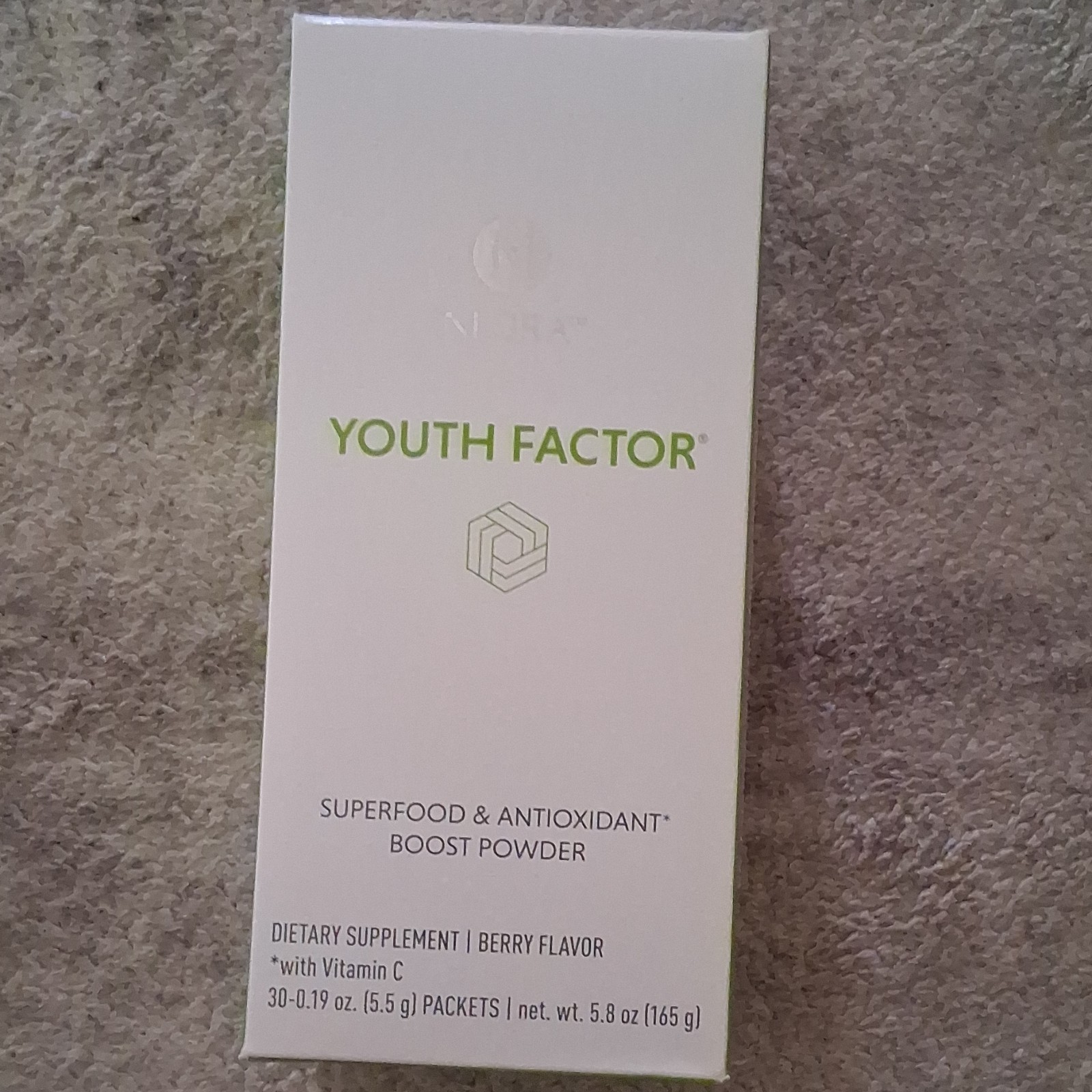 Nuskin Youth Factor Antioxidant Powder Berry Flavor 30 Packets 5.8 oz