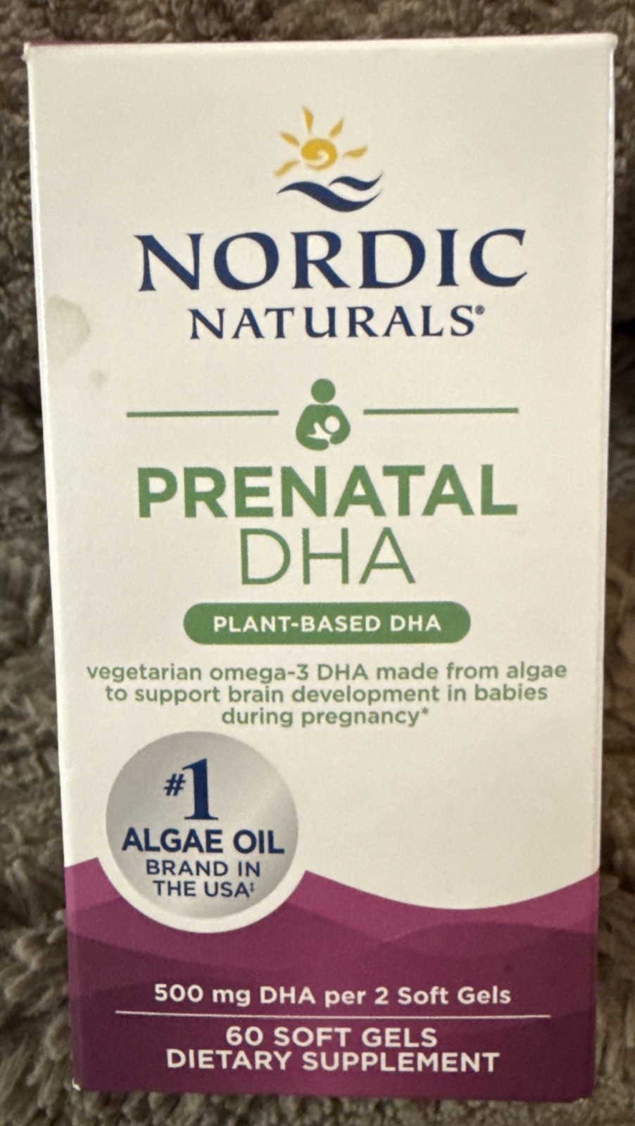 Nordic Naturals Vegan Prenatal DHA – Supports Babies’ Brain Development*, 60 Ct.