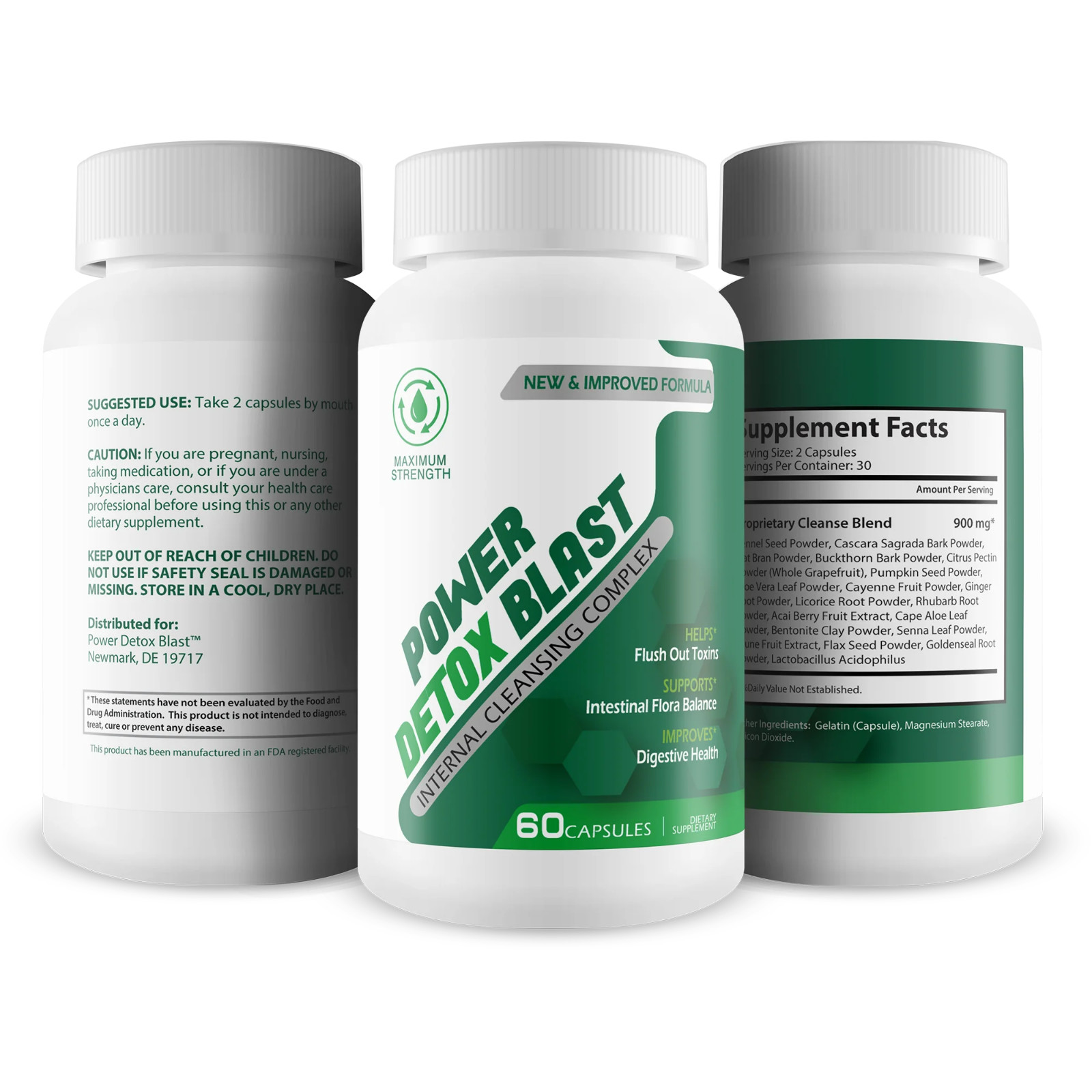 Power Detox Blast – Internal Cleansing Complex – Flush Toxins – Digestive