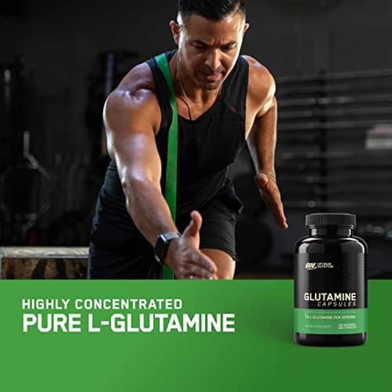 Optimum Nutrition L-Glutamine Muscle Recovery 120 Count (Pack of 1), White