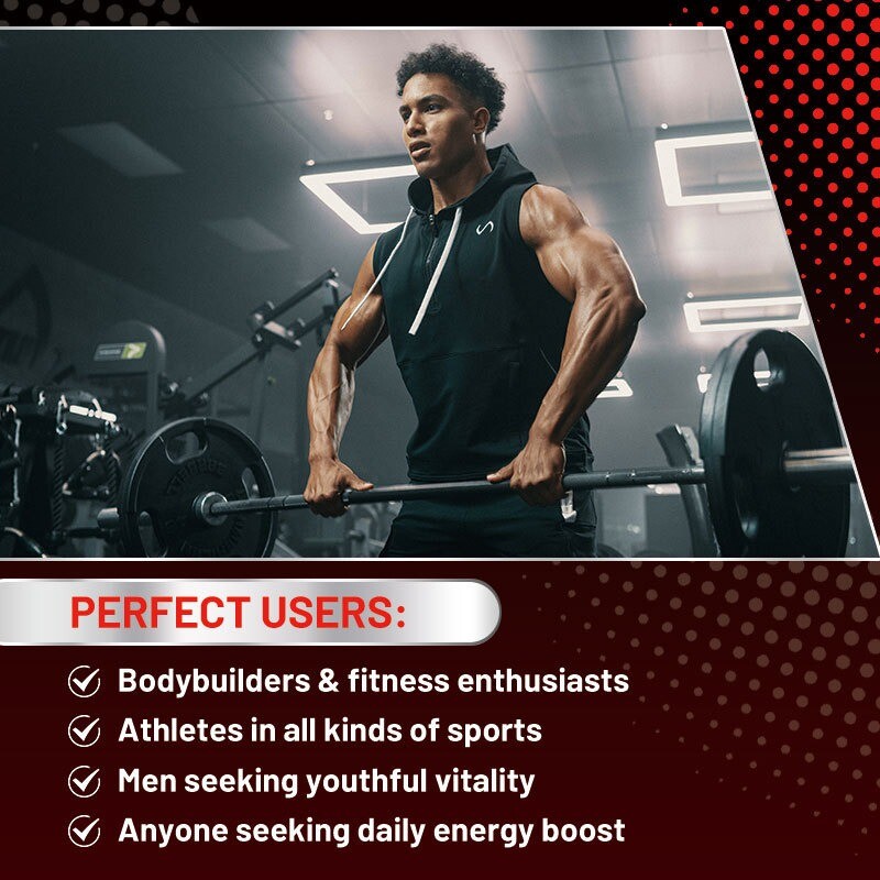 Powerful male muscle growth activation tablets+strength enhancing gummies