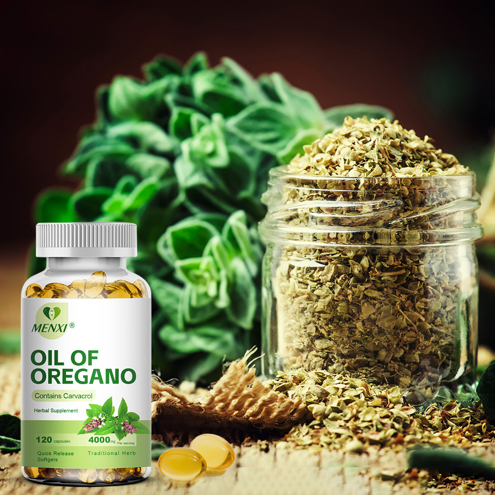 MENXI Oregano Oil Premium Formula Organic Extract 120 Softgels Immune Support