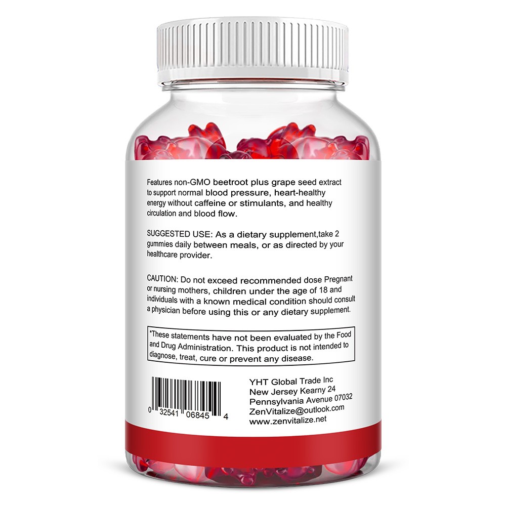 Beet Root Gummy 60 Pills Heart Health Boosts Circulation,Blood Pressure Support