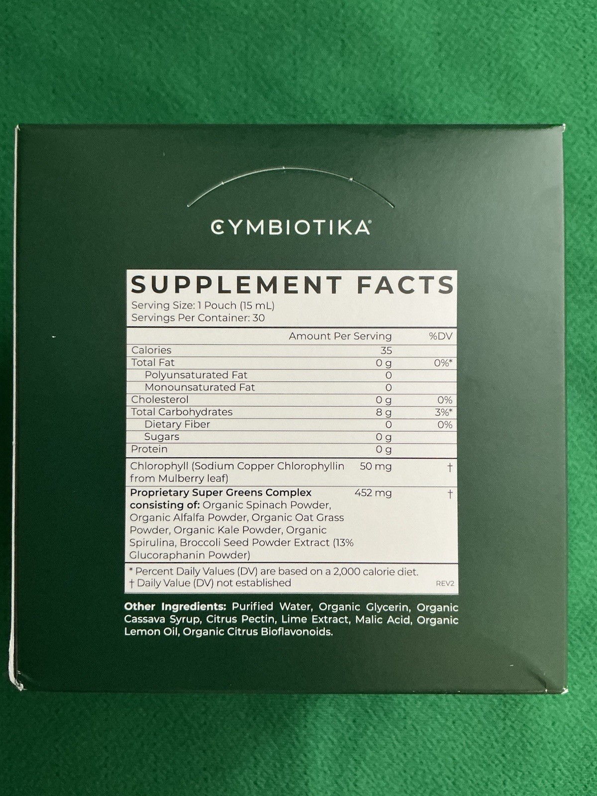 NEW Cymbiotika Super Greens Chlorophyll Alkalizing Citrus Lime 30 Servings 02/27