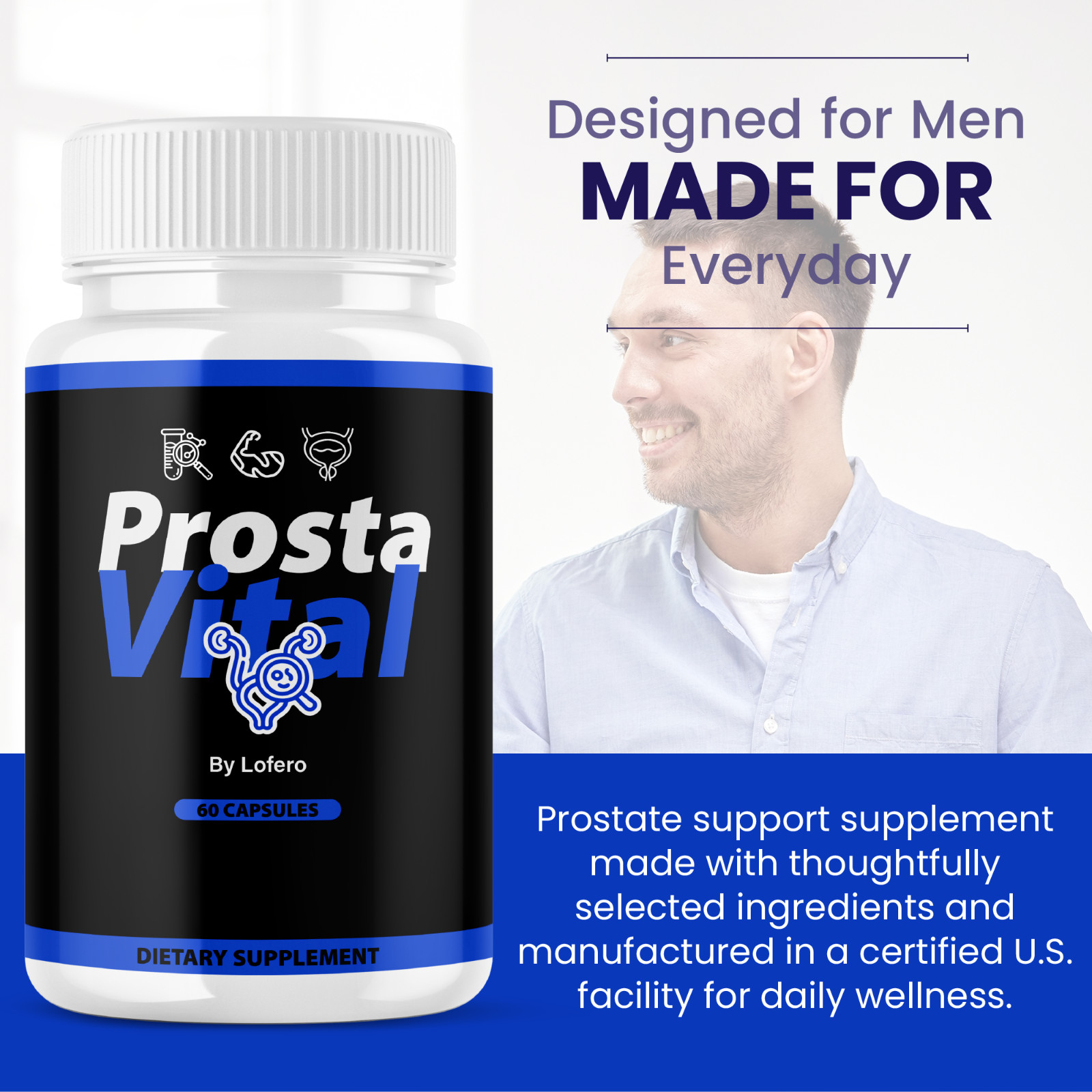 (3 Pack) ProstaVital Supplement, Prosta Vital Pills Advanced Formula (180ct)