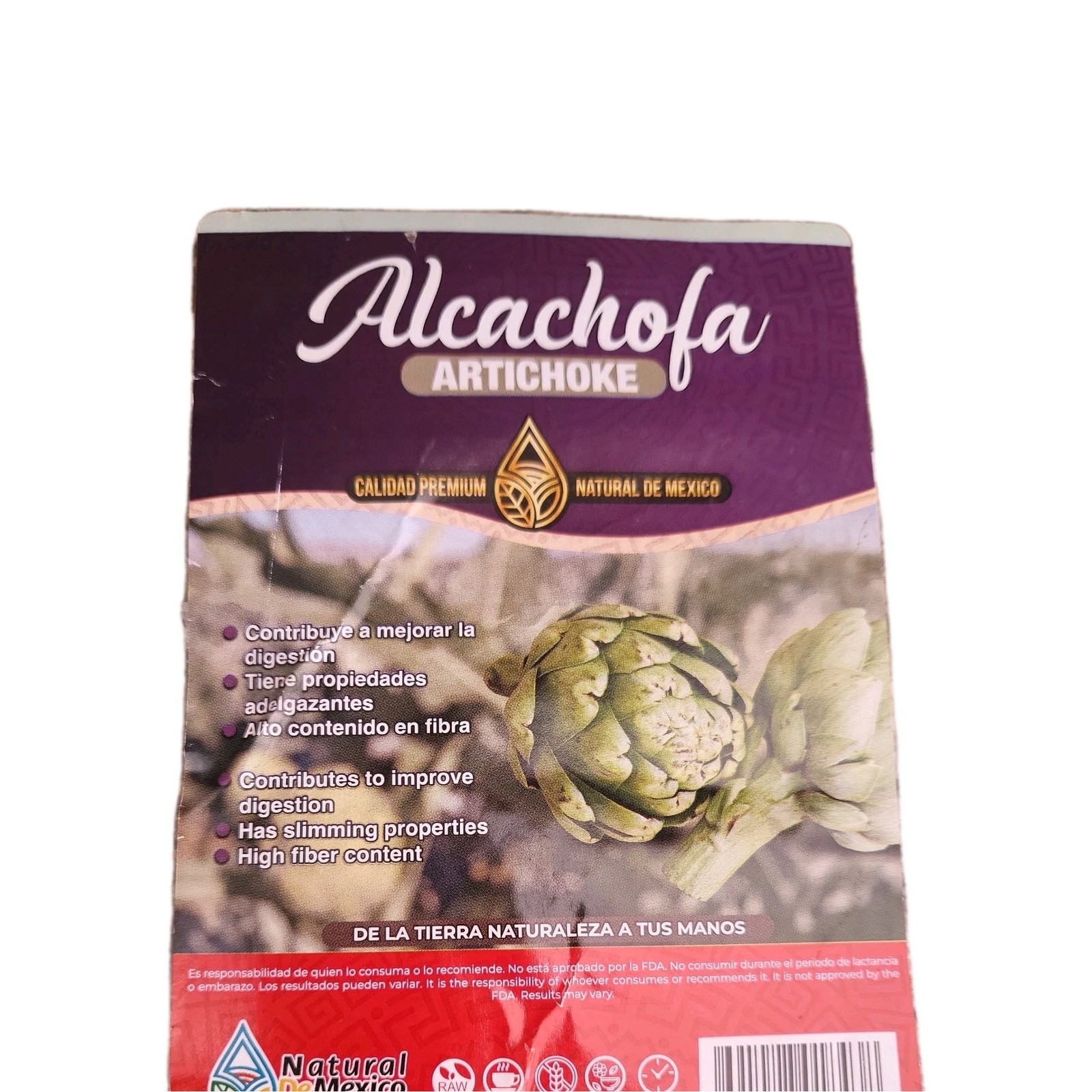 4oz Alcachofa Hierba/te, Artichoke leaf, artichoke tea Organic mexican herb !!!