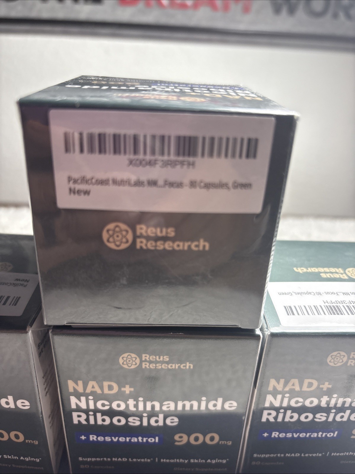 Reus Research NAD+ Nicotinamide Riboside & Resveratrol 900mg 80 Capsules NAD Su…