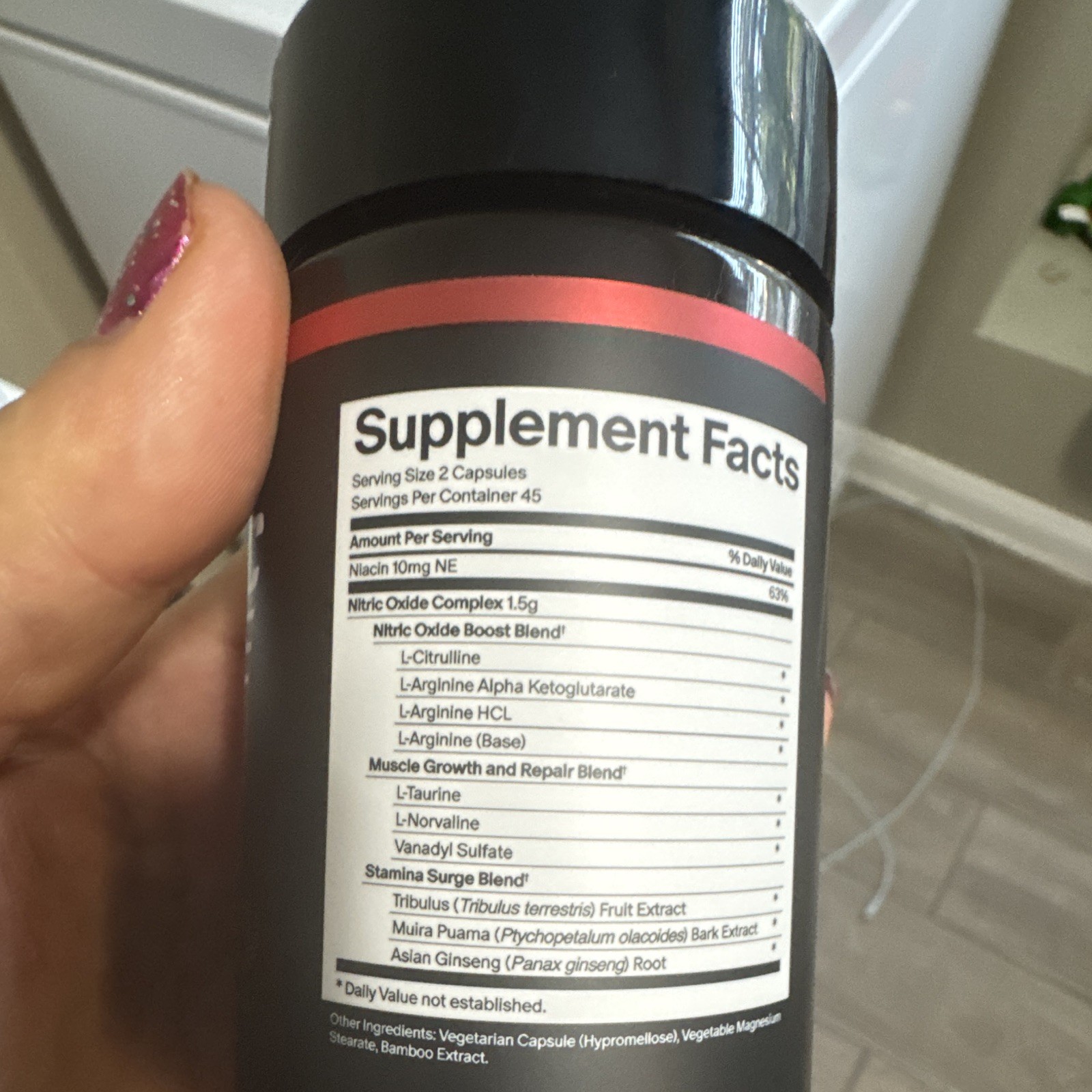 SNAP Nitric Oxide Booster Blood & Circulatory L-Arginine Niacin 90 Veg Caps