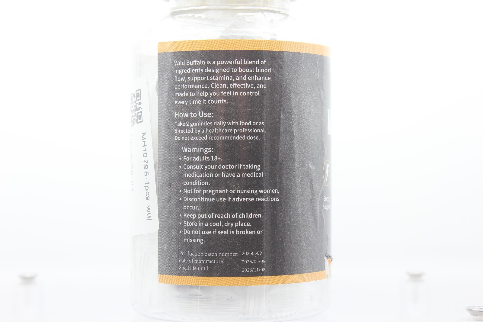 Wild Buffalo Mens Supplement, Energy, Stamina, Performance, 30 Gummies
