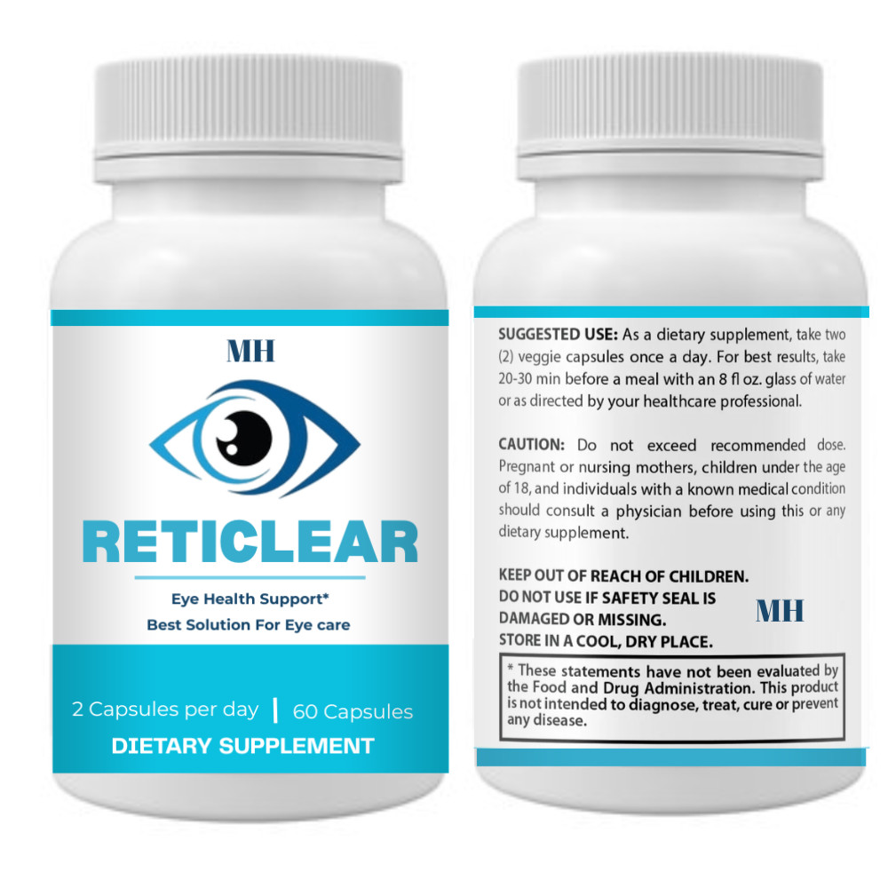 Reticlear Eye Health Support Capsules 60 vision &Eye Function support Supplement